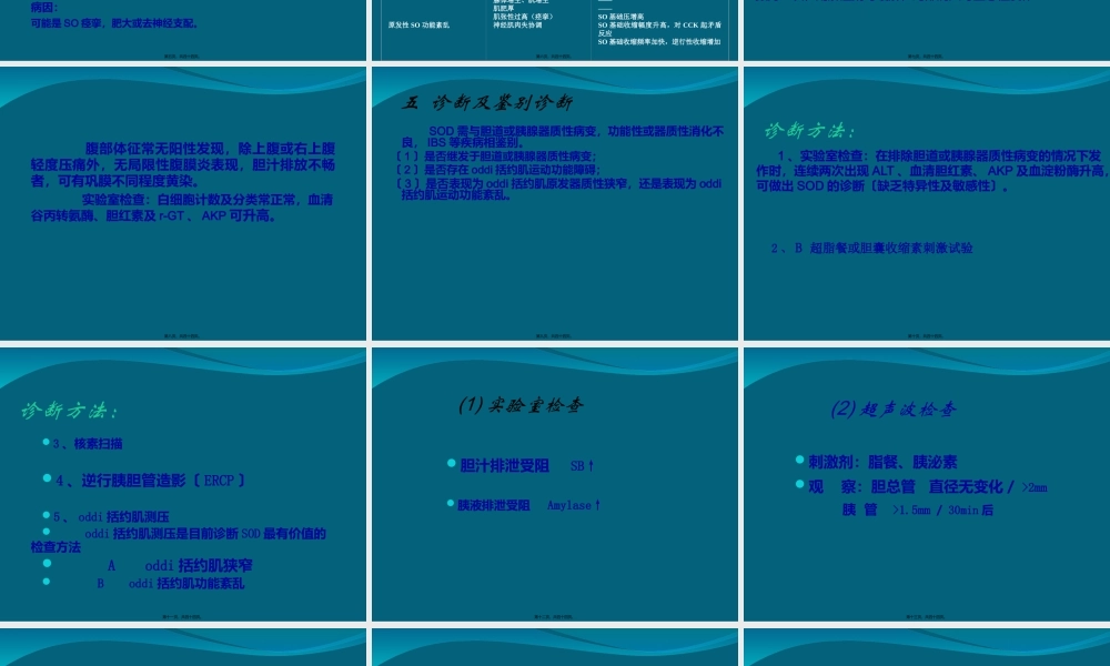 Oddi括约肌运动功能障碍.ppt