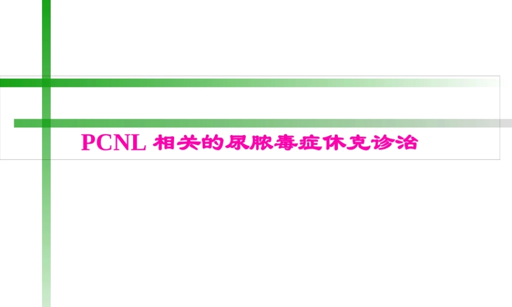 PCNL相关的尿脓毒症休克诊治.pptx