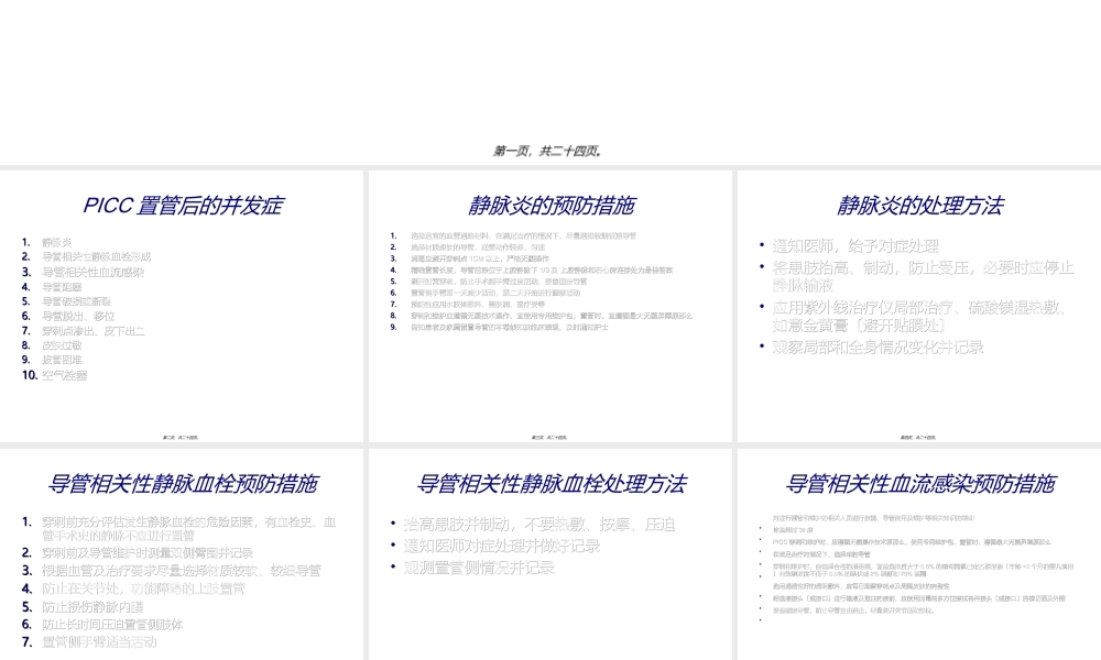 PICC置管后并发症及相关处理方法.ppt