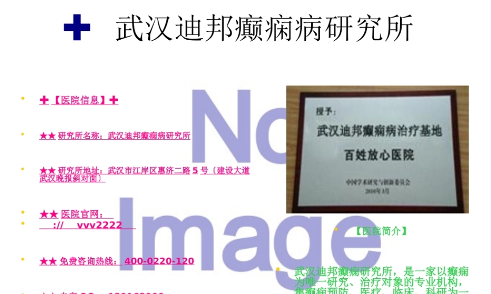 [健康]武汉癫痫病公立医院.pptx