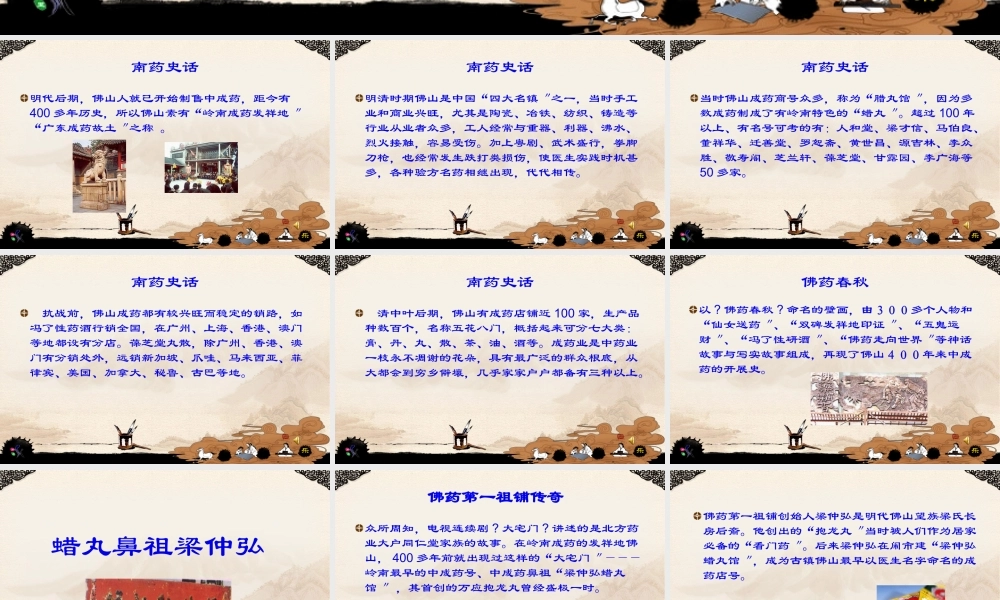——岭南成药大宅门佛药故事概论.pptx