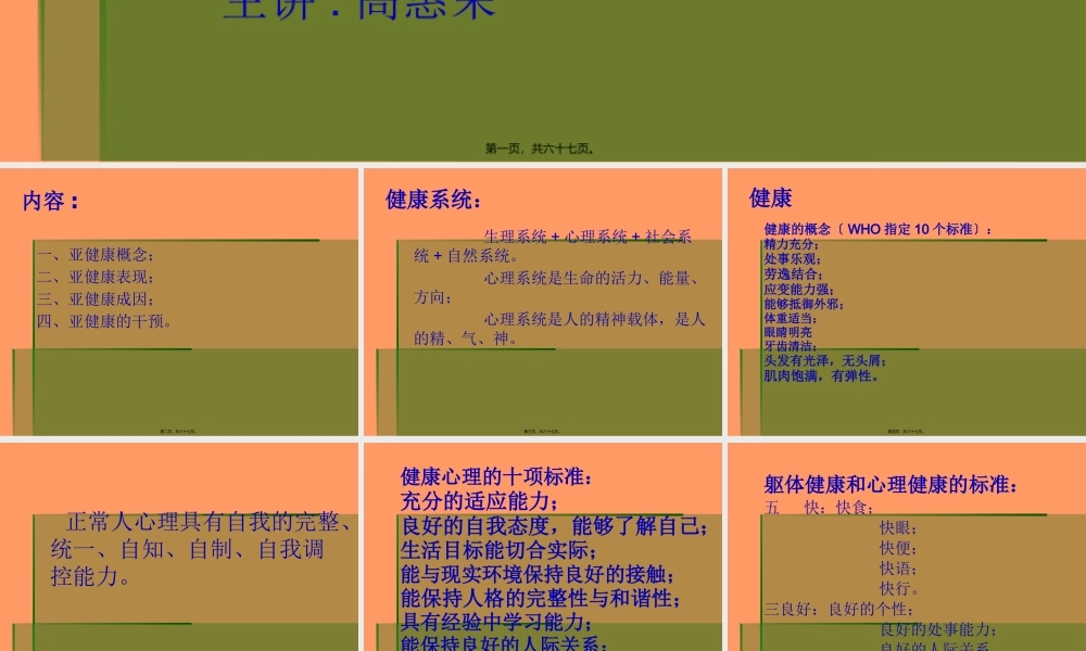 【荐】亚健康及其干预策略.pptx