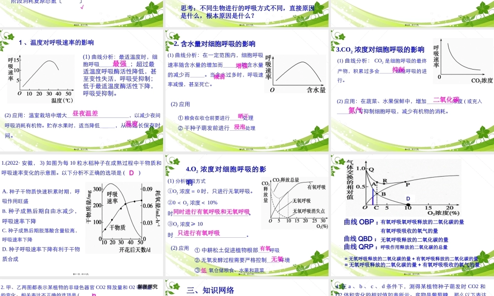 一轮复习细胞呼吸-优质课.pptx