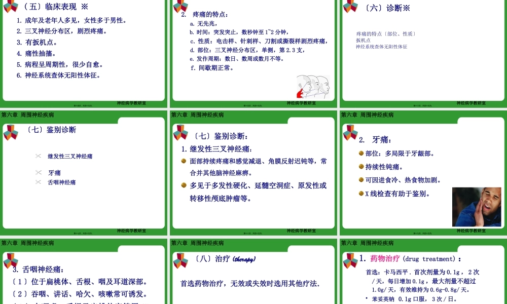 三叉神经痛及面神经炎.pptx