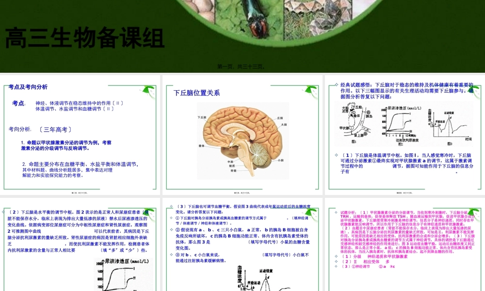 下丘脑与生命活动的调节.pptx