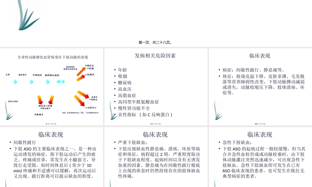 下肢动脉硬化闭塞症诊治指南.pptx