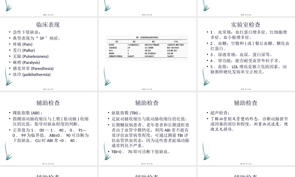 下肢动脉硬化闭塞症诊治指南.pptx