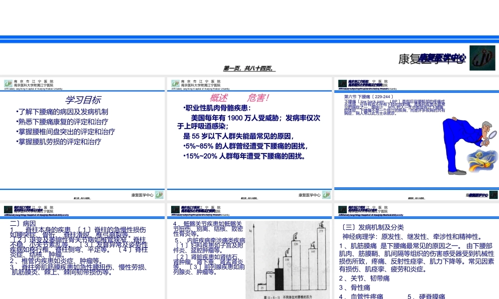 下腰痛的康复-孙华明.ppt