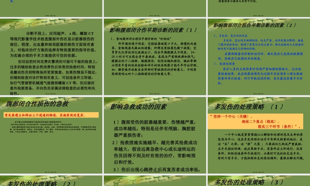 严重腹部闭合性损伤的急诊急救.pptx