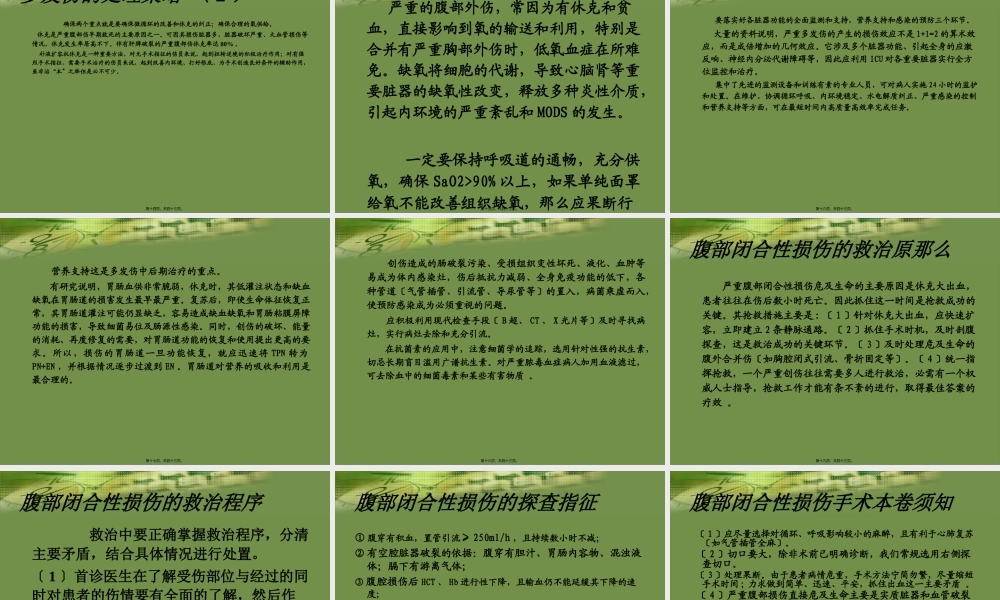 严重腹部闭合性损伤的急诊急救.pptx