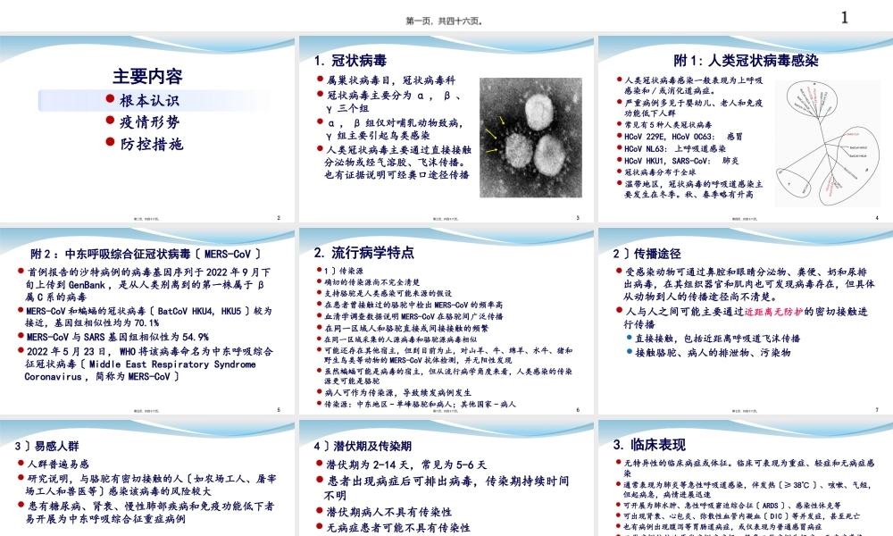 中东呼吸综合征疫情形势及防控措施.pptx