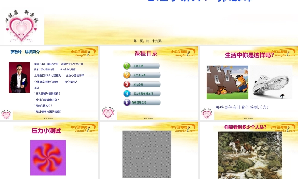 中华讲师网-郭敬峰：催眠压力情绪疏导.pptx