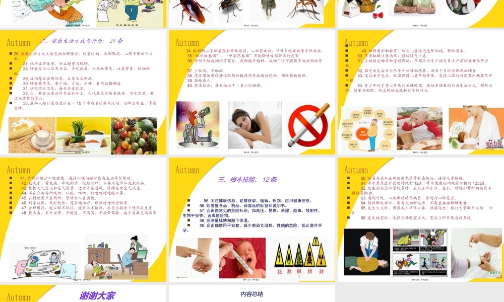 中国公民健康素养66条基本知识与技能.ppt