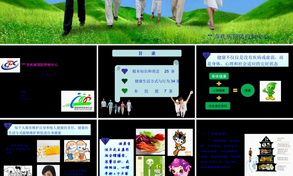 中国公民健康素养66条知识讲座.pptx