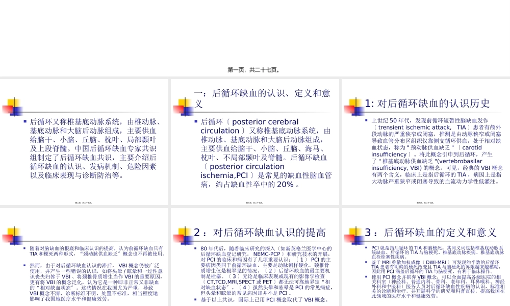 中国后循环缺血的专家共识.pptx