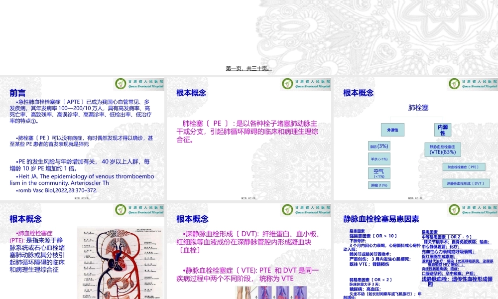 中国急性肺栓塞指南2015版.ppt