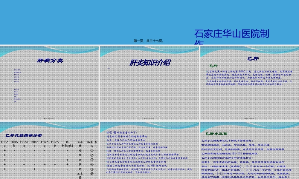 中国扶贫公益之肝病知识讲座-河北乙肝专科医院.ppt