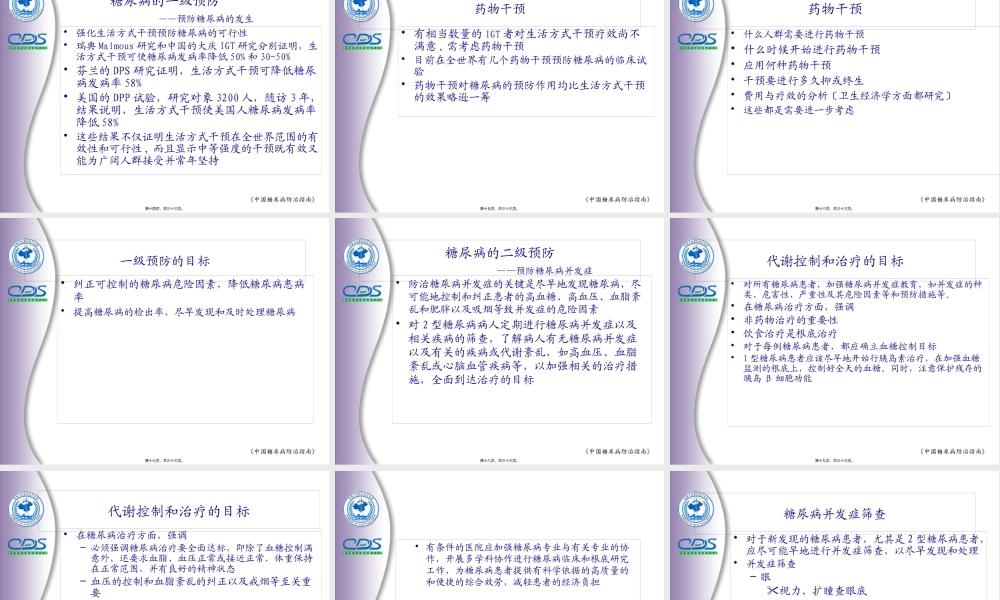 中国糖尿病防治指南.pptx