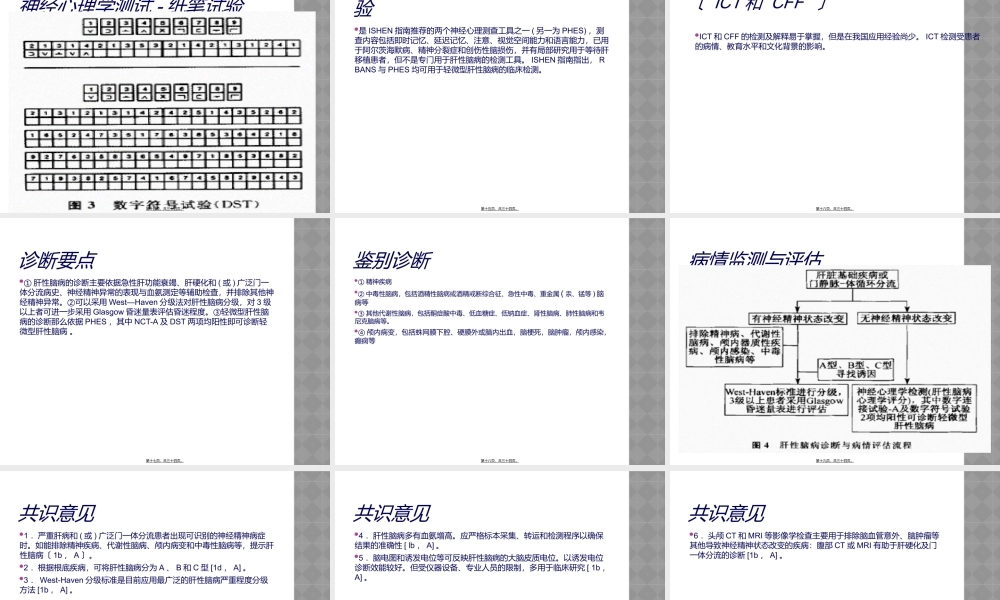 中国肝性脑病诊治共识意见.ppt