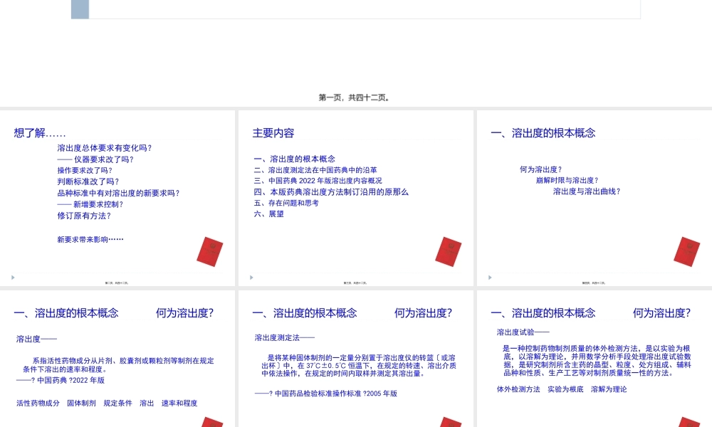 中国药典2010年版溶出度增修订概况.pptx