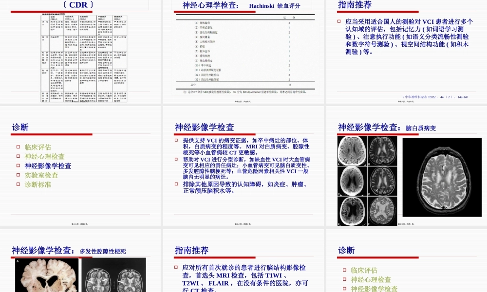 中国血管性认知障碍诊治指南2011.pptx