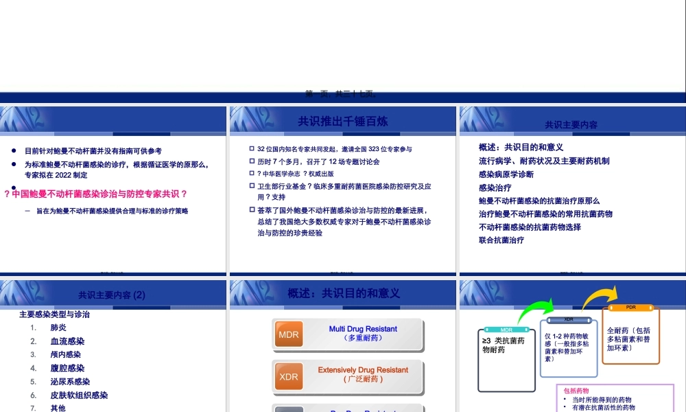 中国鲍曼不动杆菌感染诊治与防控专家.pptx