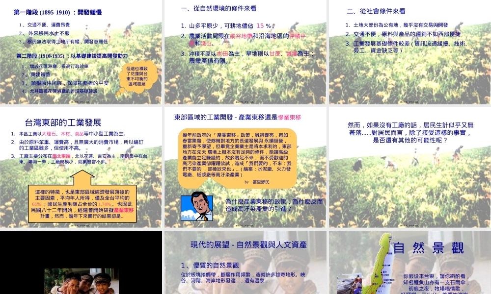 中央山脉海岸山脉和平溪塔瓦溪卑南溪秀姑峦溪花莲溪.pptx