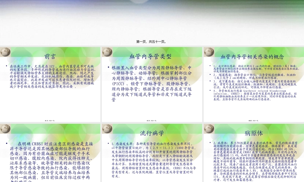 中心静脉导管相关感染指南.pptx