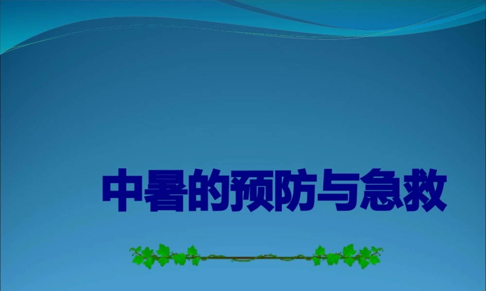 中暑的救护PPT.pptx