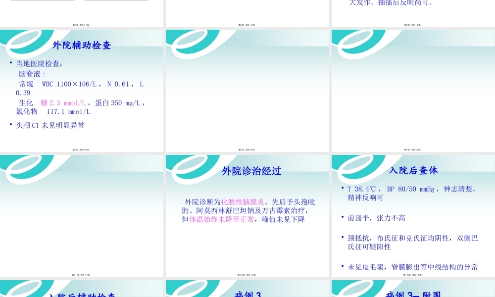 中枢神经系统感染白色念珠菌病--病例分享.pptx