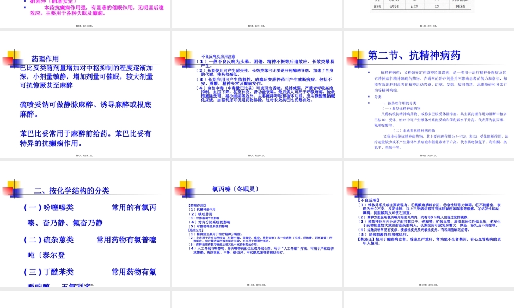 中枢神经系统药理讲述.pptx