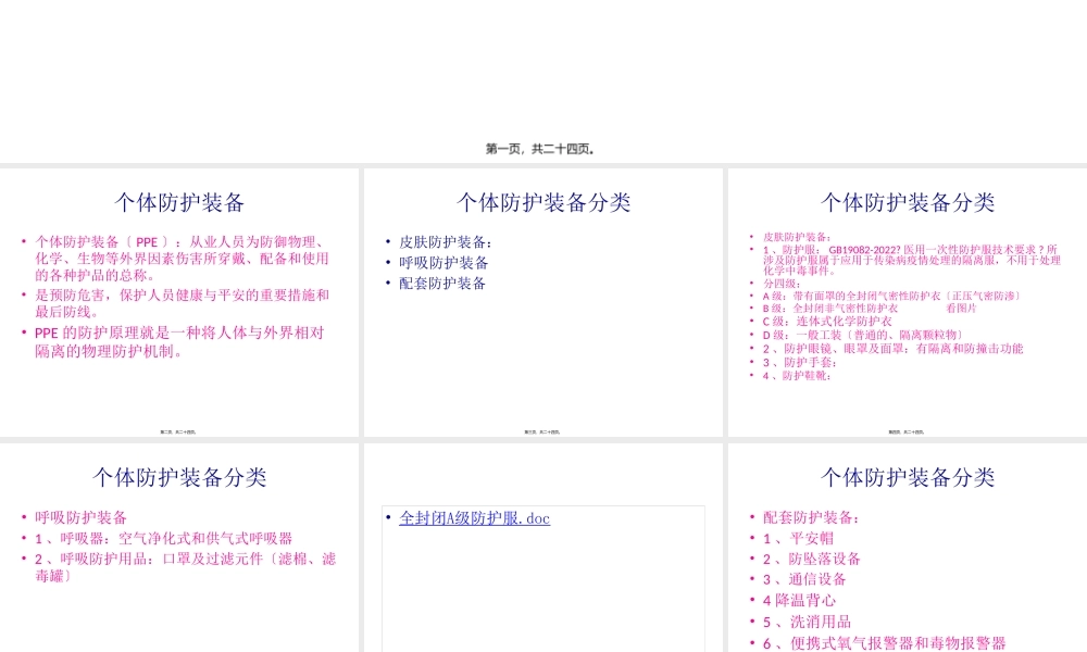 中毒事件卫生应急处理中的个体防护.pptx