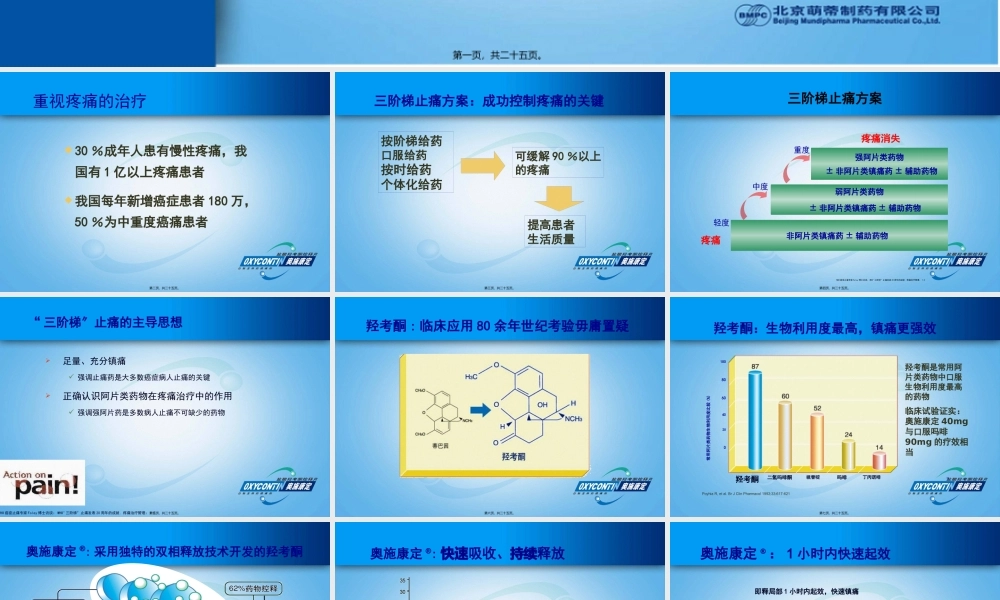 中重度疼痛一线用药.pptx