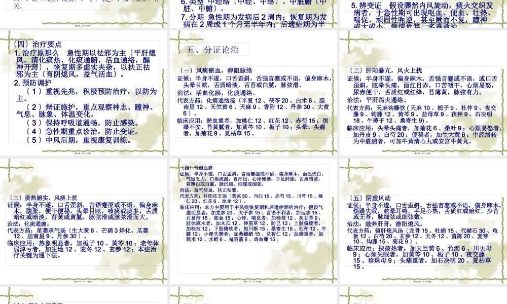 中风病及中风后遗症的诊治进展.pptx