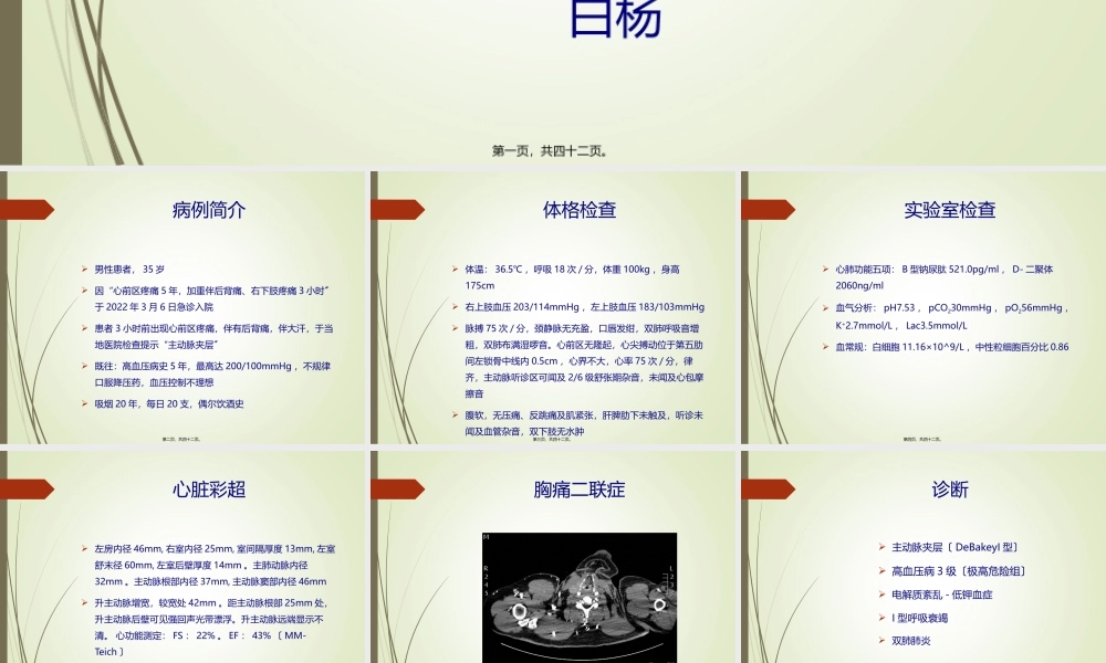 主动脉夹层动脉瘤教学查房.pptx