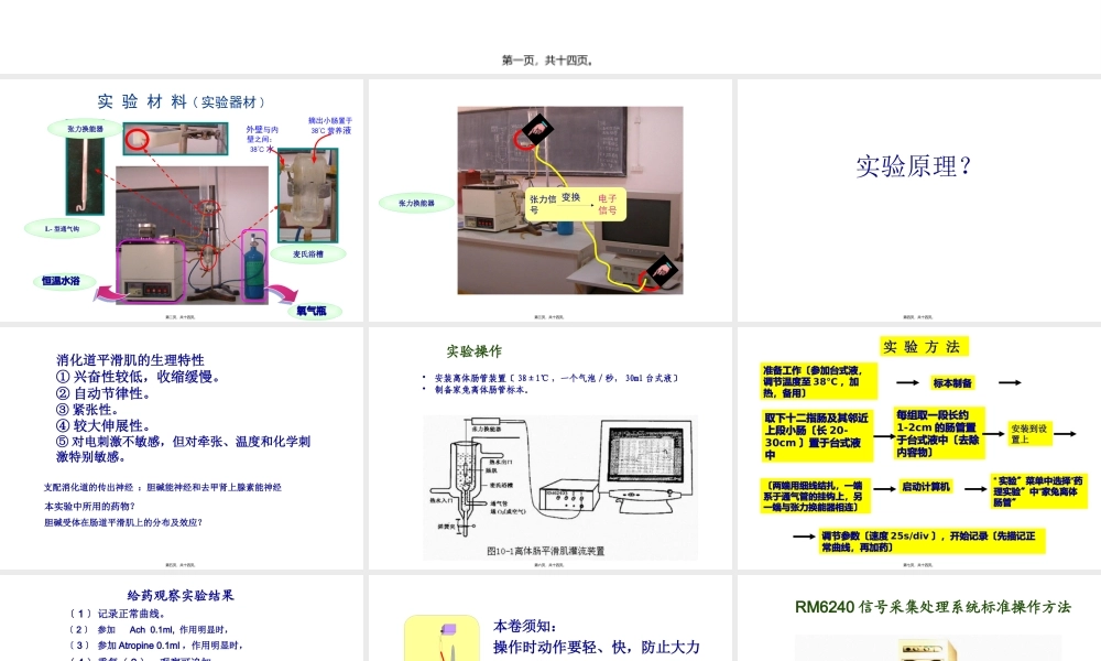 乙酰胆碱阿托品对家兔离体肠管的影响.pptx