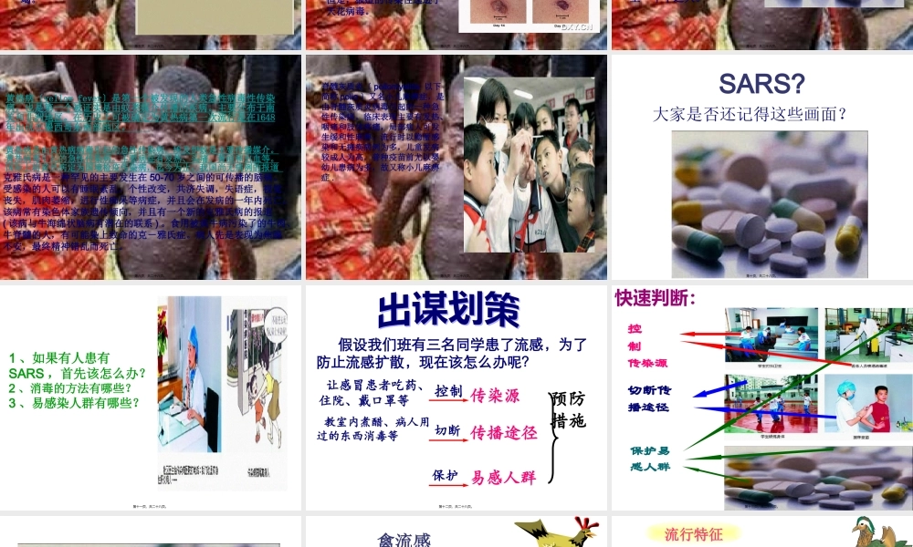 九年级安全-传染病疫情.pptx