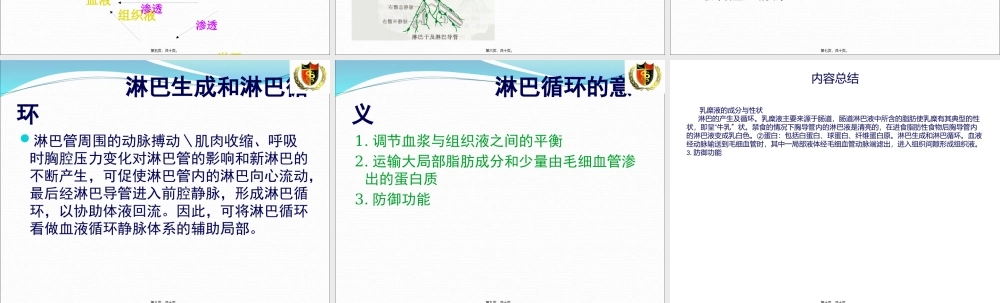 乳糜液的成分与性状--淋巴的产生及循环.pptx