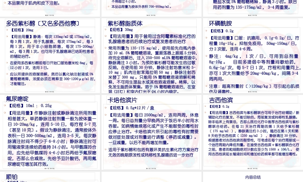 乳腺癌常用化疗药.pptx