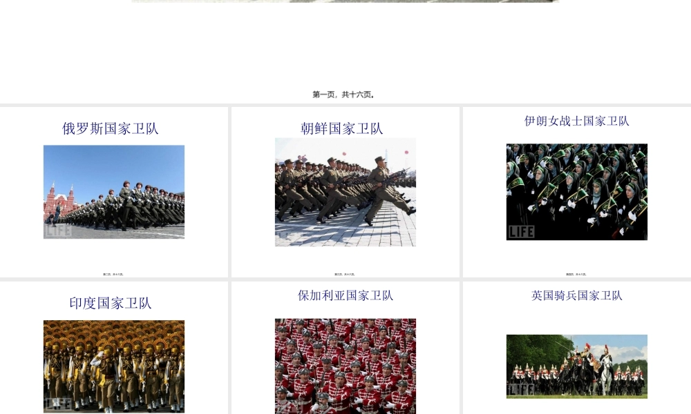 五花八门让人捧腹大笑的各国卫队.pptx