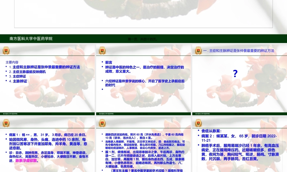 伤寒论主症与主脉辨证方法.pptx