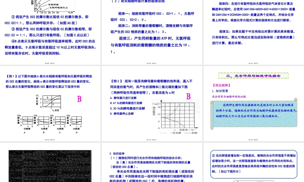 光合作用与细胞呼吸综合题的解题方法.pptx