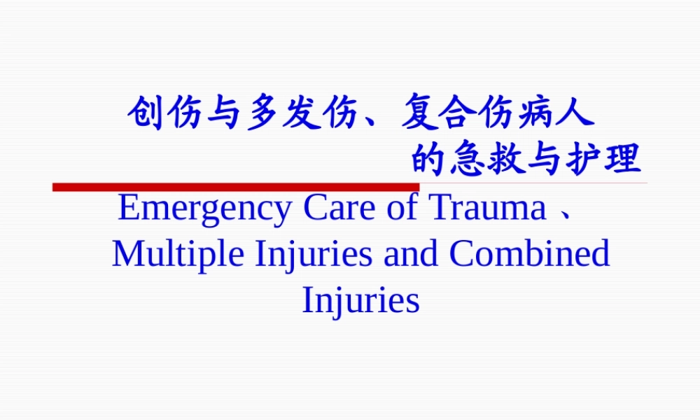 创伤概述多发伤复合伤.pptx