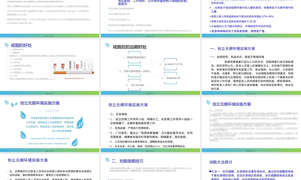 创建无烟医院.ppt