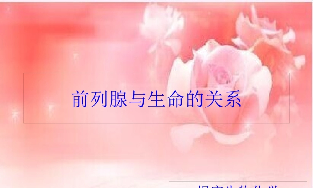 前列腺与生命的关系.pptx