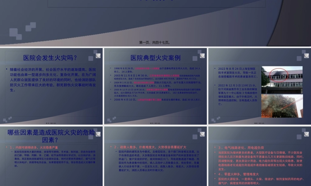 医院火灾与救援ppt.pptx