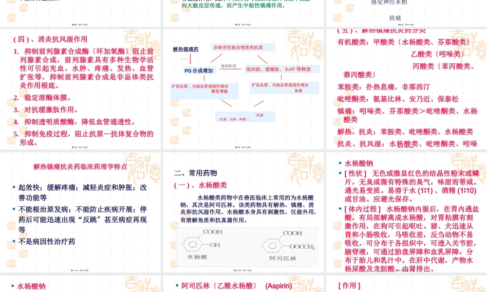 吡唑酮类水杨酸类抗炎.pptx