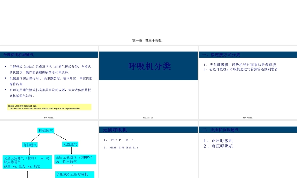 呼吸机相关知识介绍.pptx