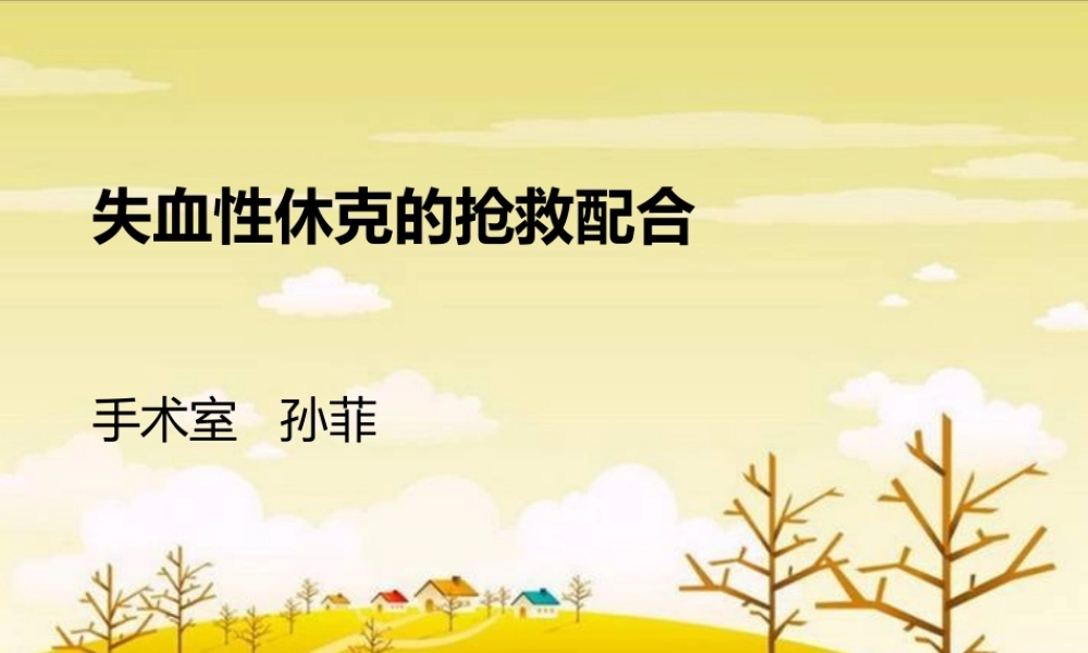 孙菲-----失血性休克的抢救配合.ppt