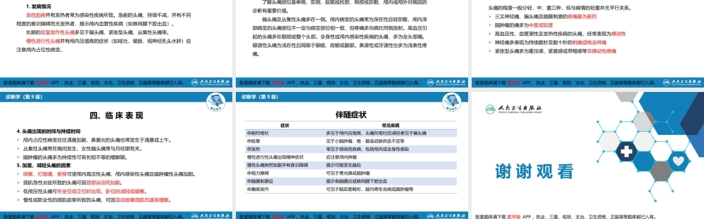 第一篇 常见症状 第二十七节 头痛(1).pptx